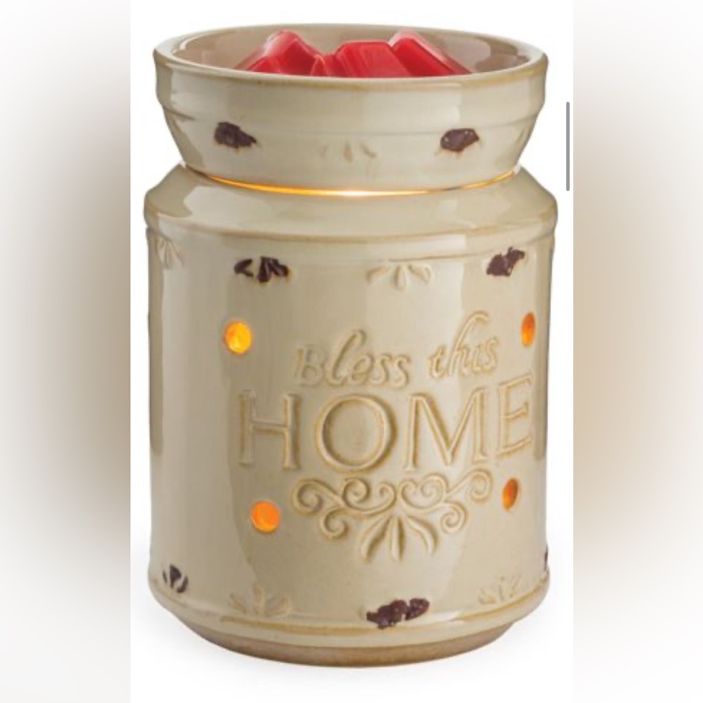 Candle Warmers Illumination Fragrance Warmer Bless this Home New in Box